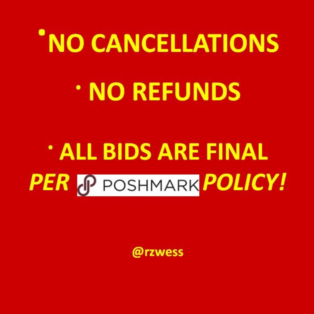 NO CANCELATIONS, NO RETURNS, ALL BIDS FINAL.